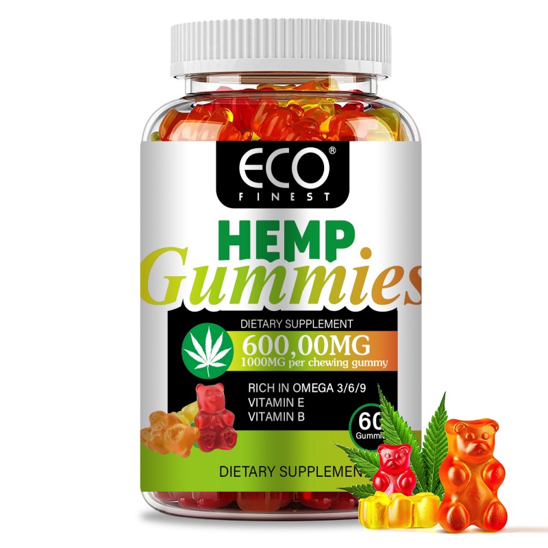 ECO Finest Hemp Gummies 60 Sweets Dietary Supplement # 001