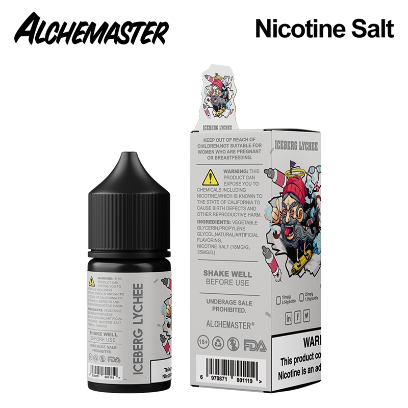 Alchemaster Nicotine Salt E-liquid # Iceberg Lychee
