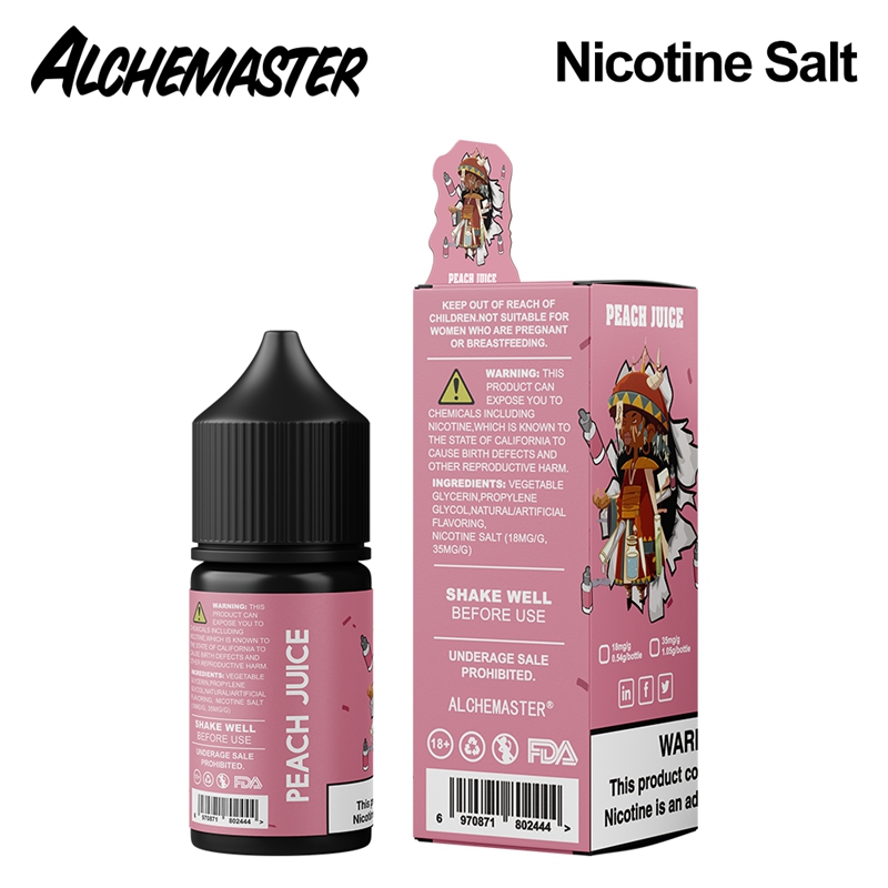 Alchemaster Nicotine Salt E-liquid # Peach Juice