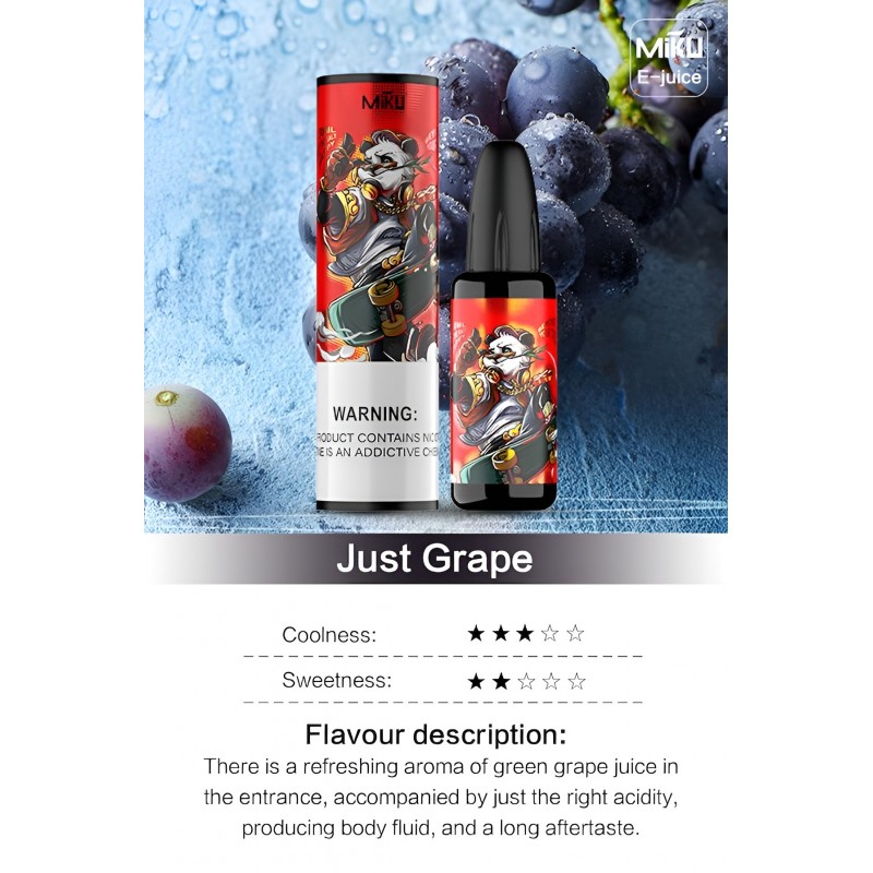 Miku Just Grape Fruit Flavor E-juice #009