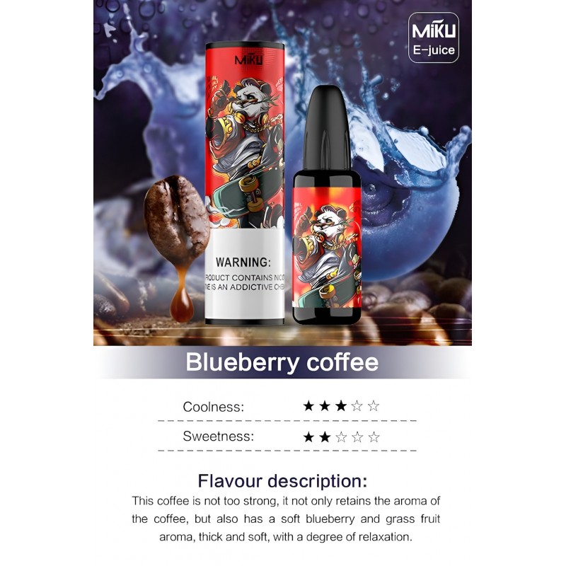 Miku Blueberry Coffee E-juice #018