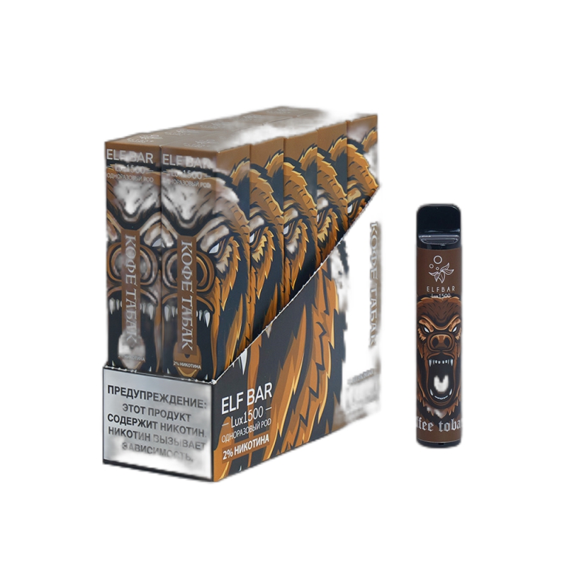 ELF BAR Lux 1500 Disposable 1500 Puffs Coffee Toba...