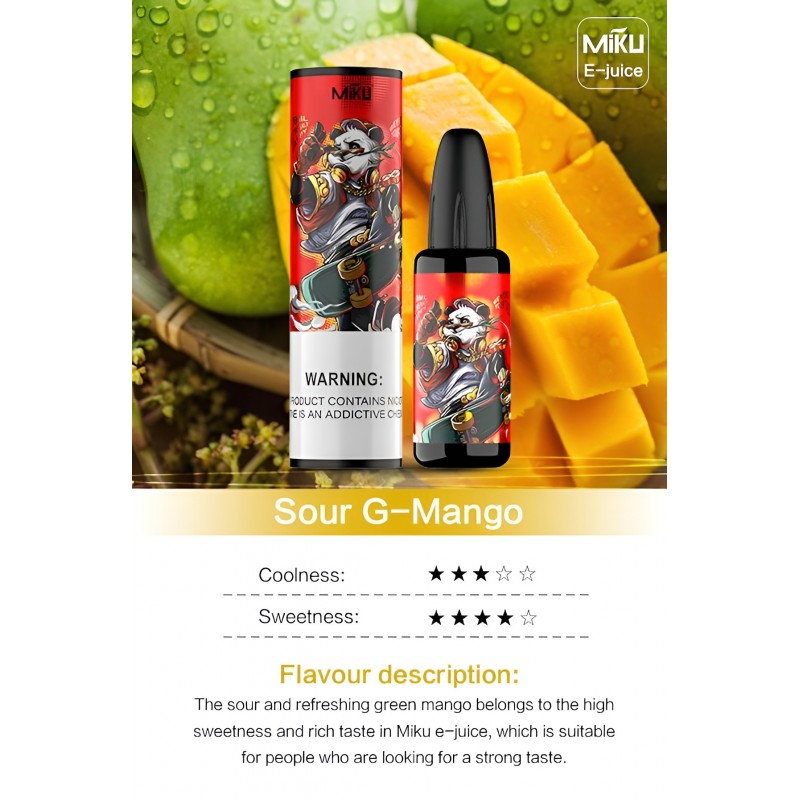 Miku Sour G-mango E-juice #012 Fruit Flavor