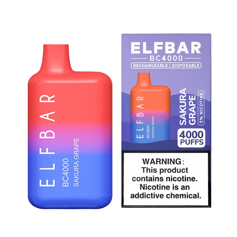 ELF BAR BC4000 Disposable 4000 Puffs Sakura Grape ...