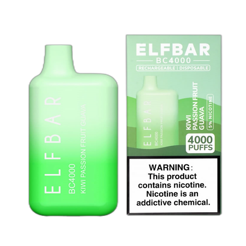 ELF BAR BC4000 Disposable Kiwi Passion Fruit Guava 4000 Puffs 11.5ml