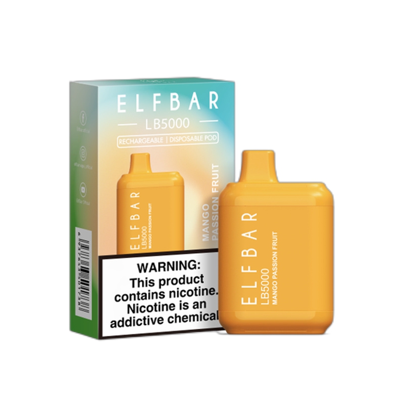 ELF BAR LB5000 Disposable Mango Passion Fruit 5000...